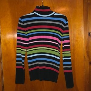 Colorful Striped Jones New York Turtleneck